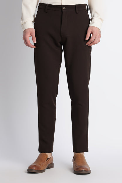 Modern Casual Trousers Dk Brown