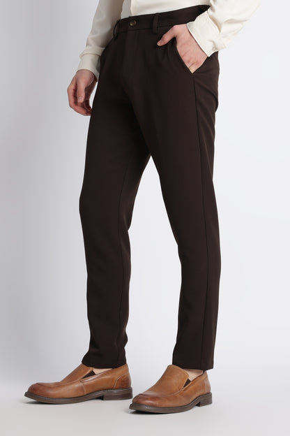 Modern Casual Trousers Dk Brown