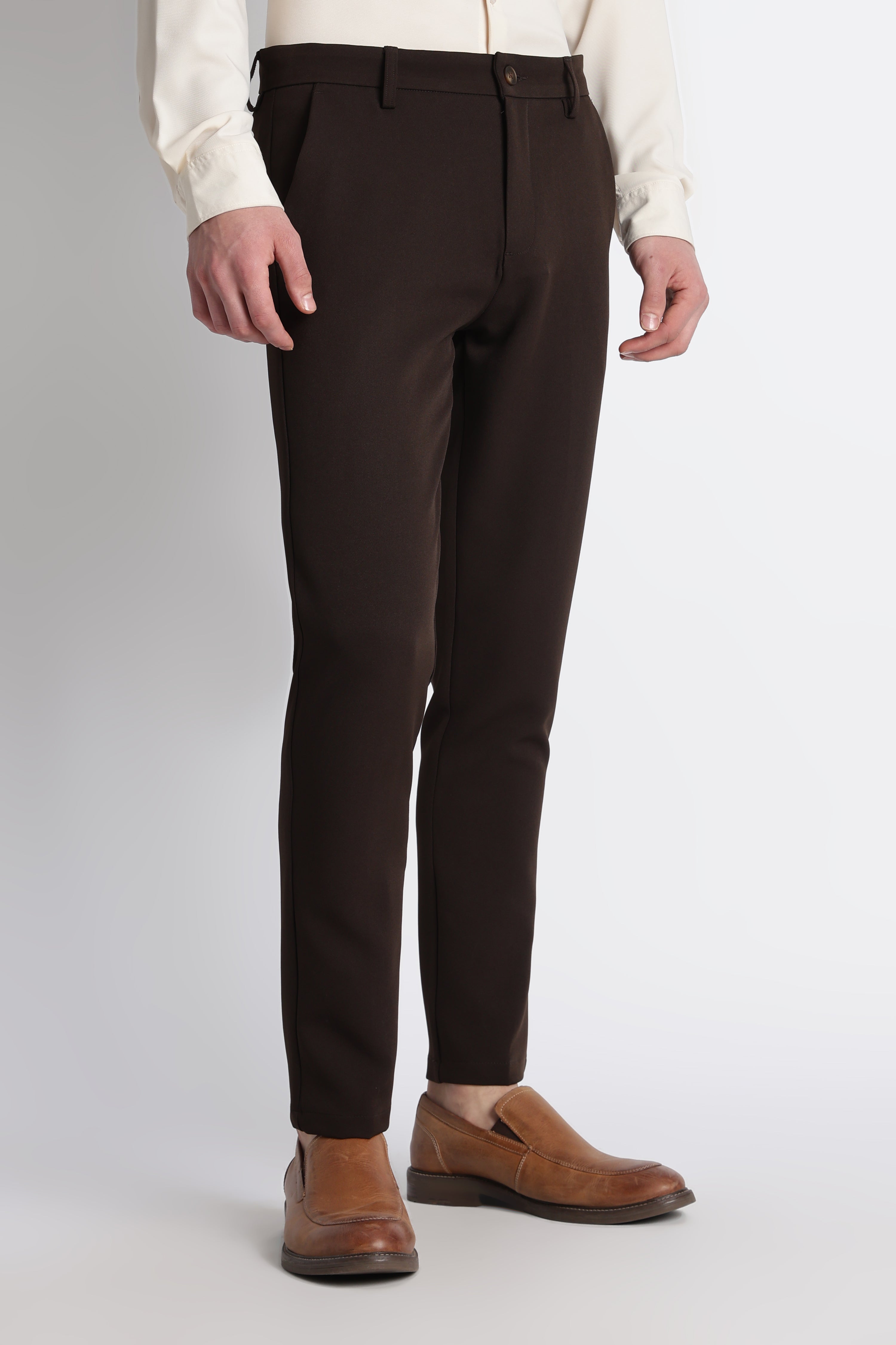 Modern Casual Trousers Dk Brown