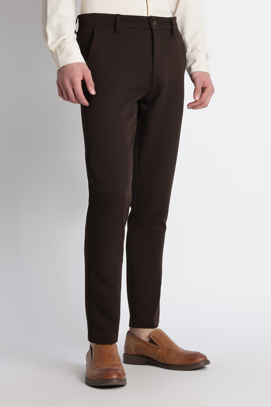 Modern Casual Trousers Dk Brown