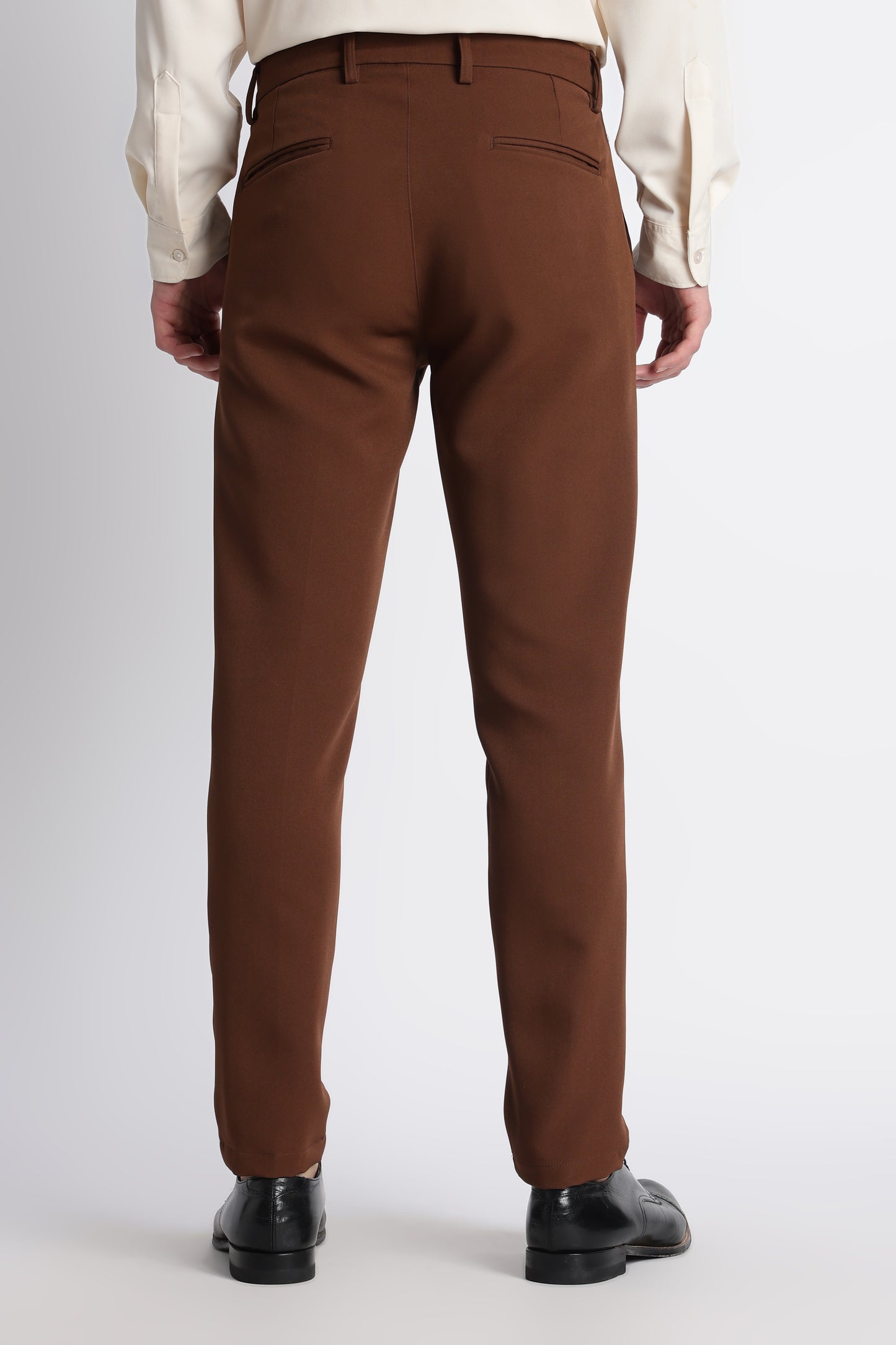Modern Casual Trousers Brown
