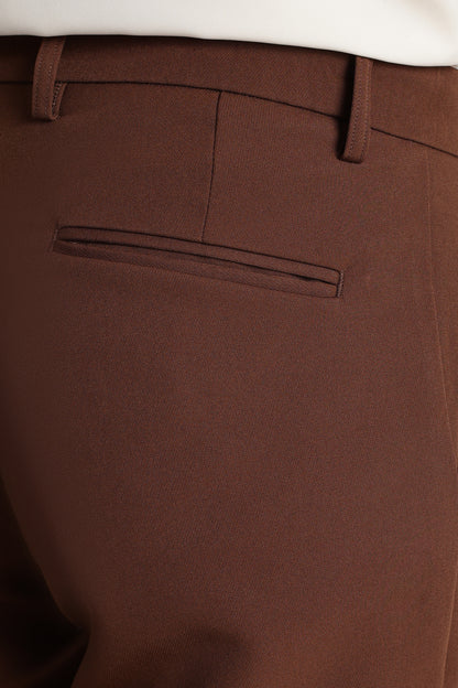 Modern Casual Trousers Brown