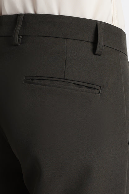 Modern Casual Trousers Green