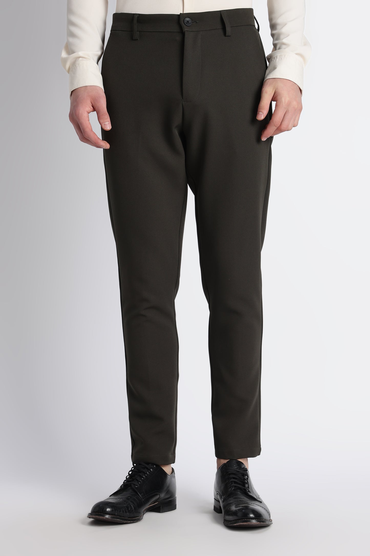 Modern Casual Trousers Green