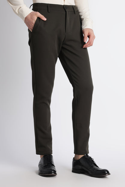 Modern Casual Trousers Green