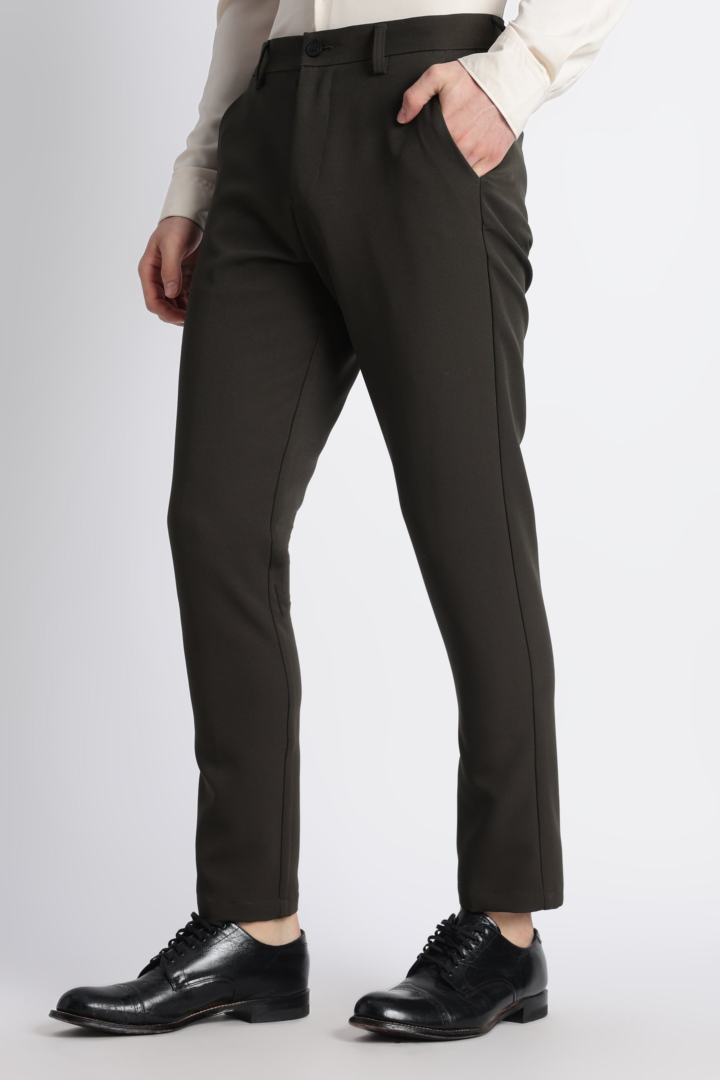 Modern Casual Trousers Green