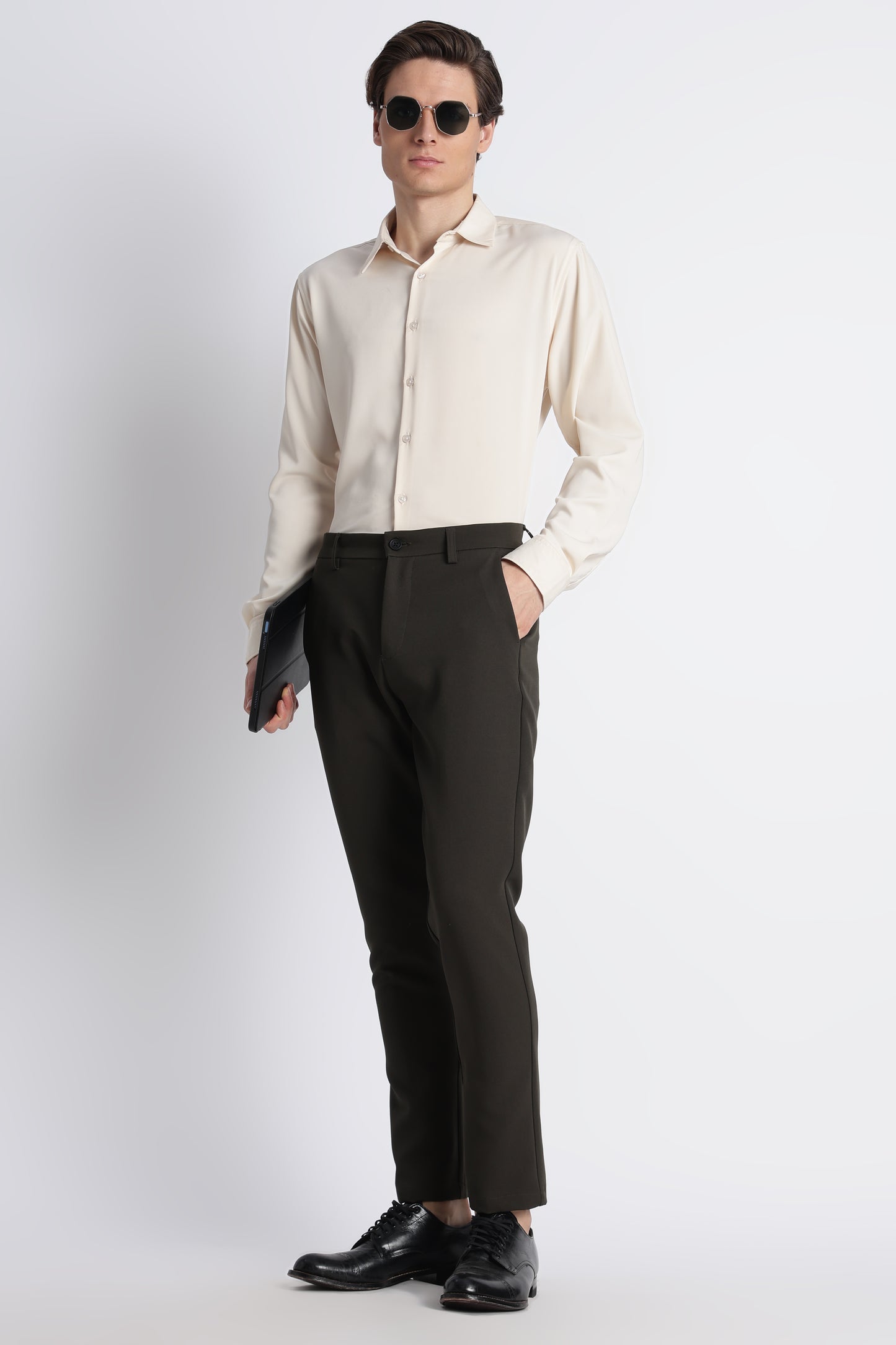 Modern Casual Trousers Green