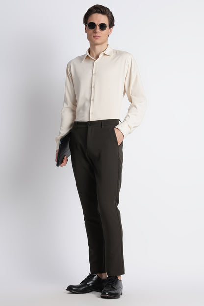 Modern Casual Trousers Green