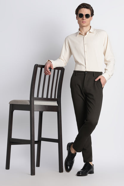 Modern Casual Trousers Green