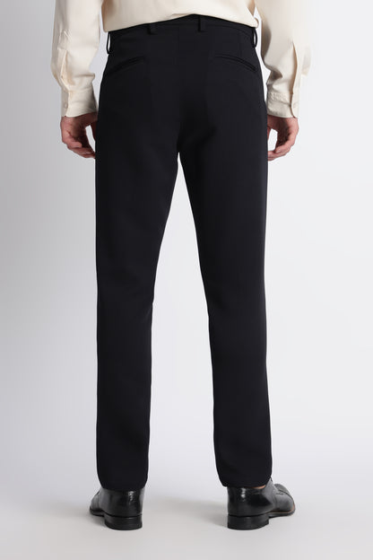 Modern Casual Trousers Navy