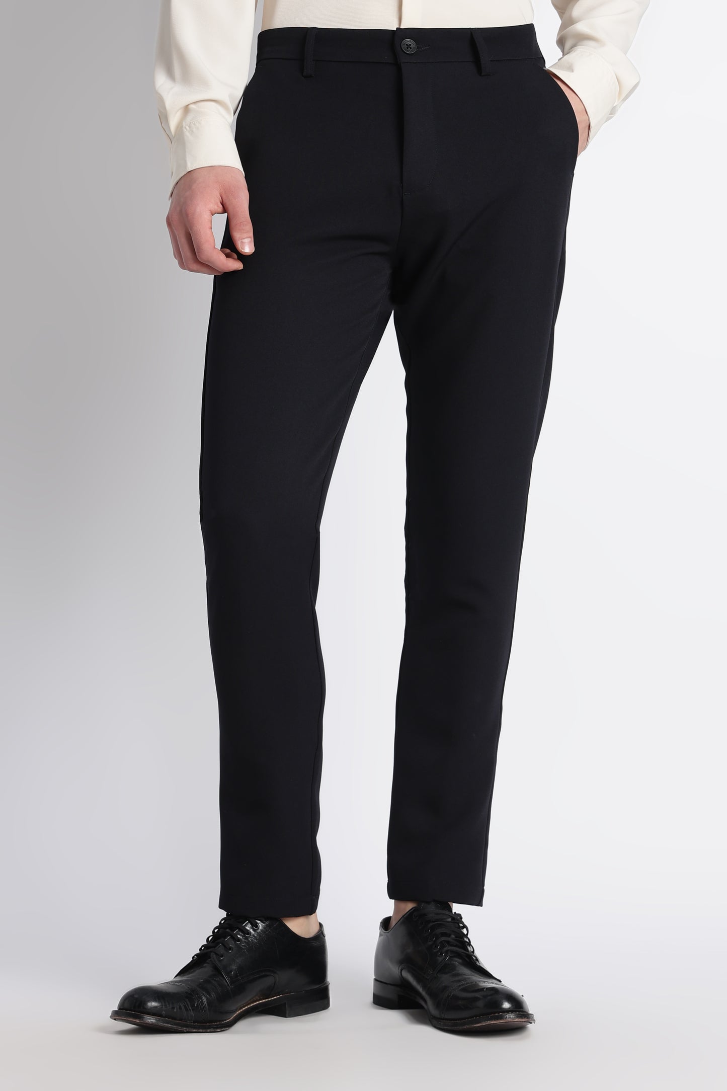 Modern Casual Trousers Navy
