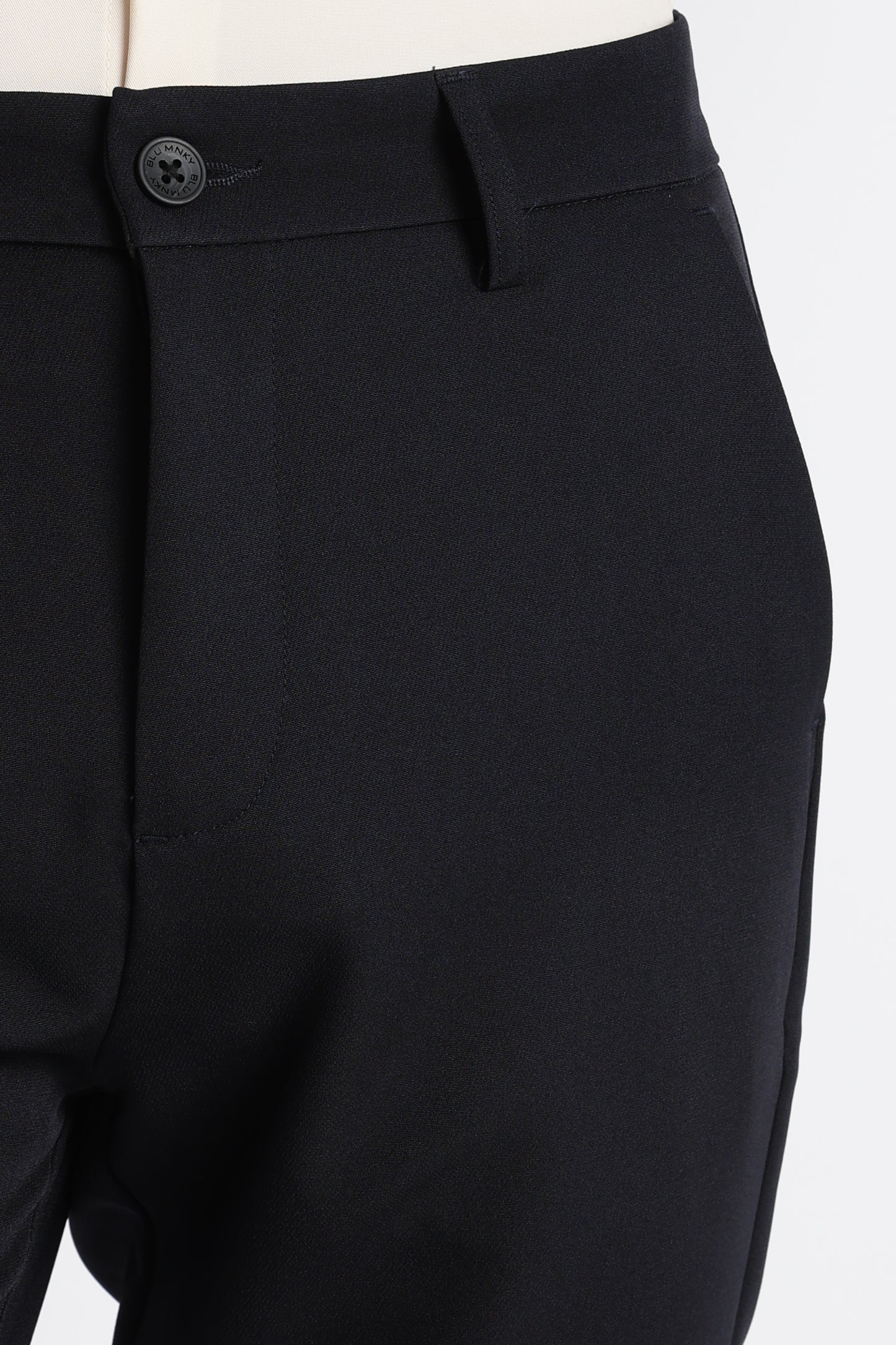 Modern Casual Trousers Navy