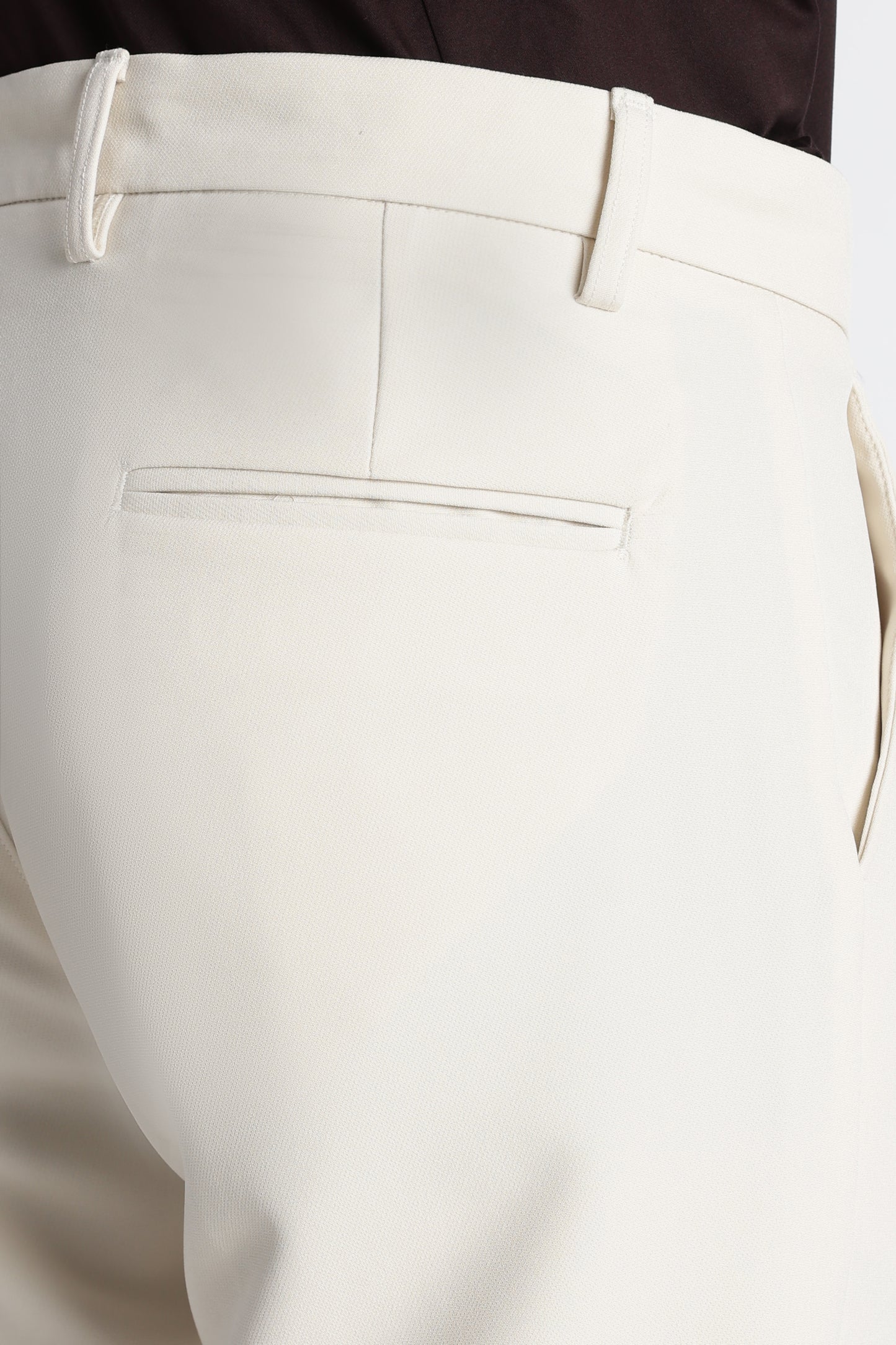 Modern Casual Trousers Off White