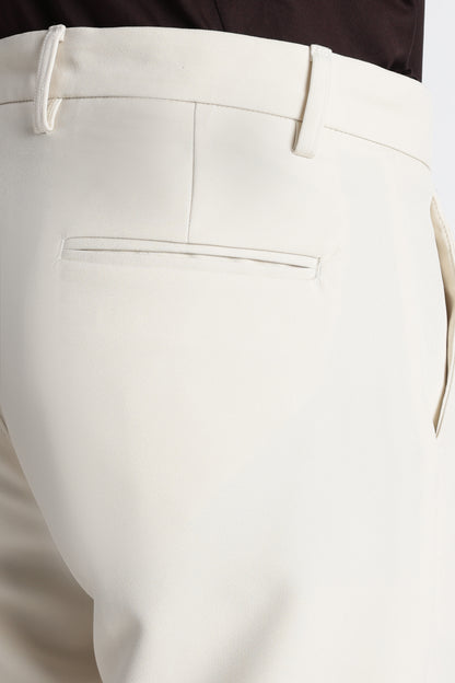 Modern Casual Trousers Off White