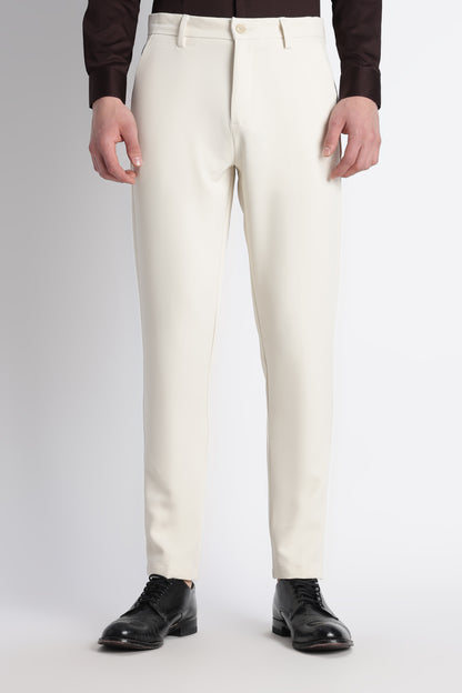 Modern Casual Trousers Off White