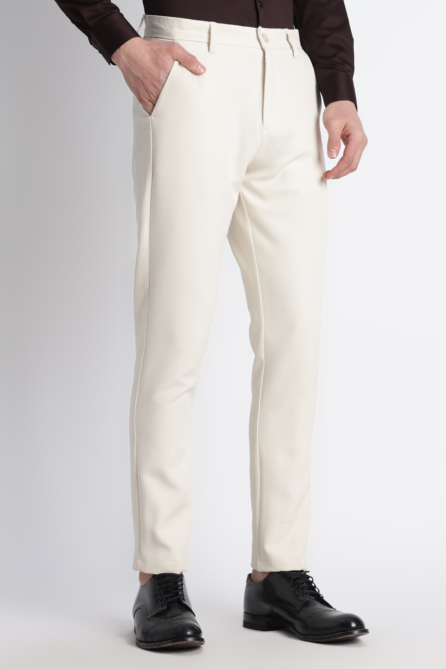 Modern Casual Trousers Off White