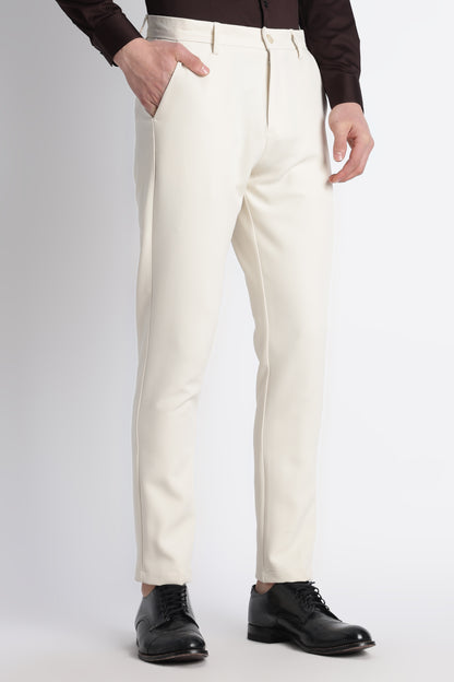 Modern Casual Trousers Off White