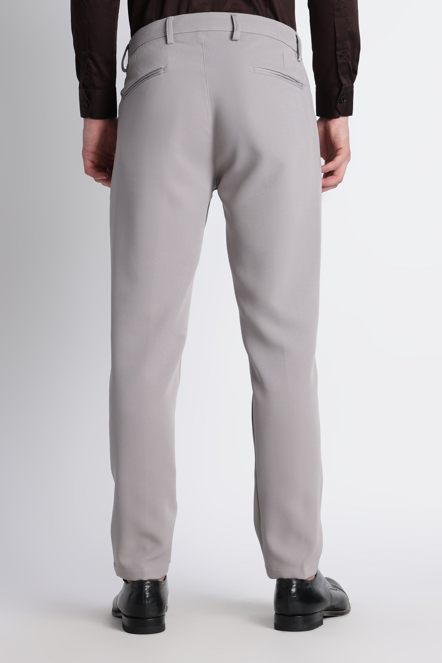Modern Casual Trousers Grey
