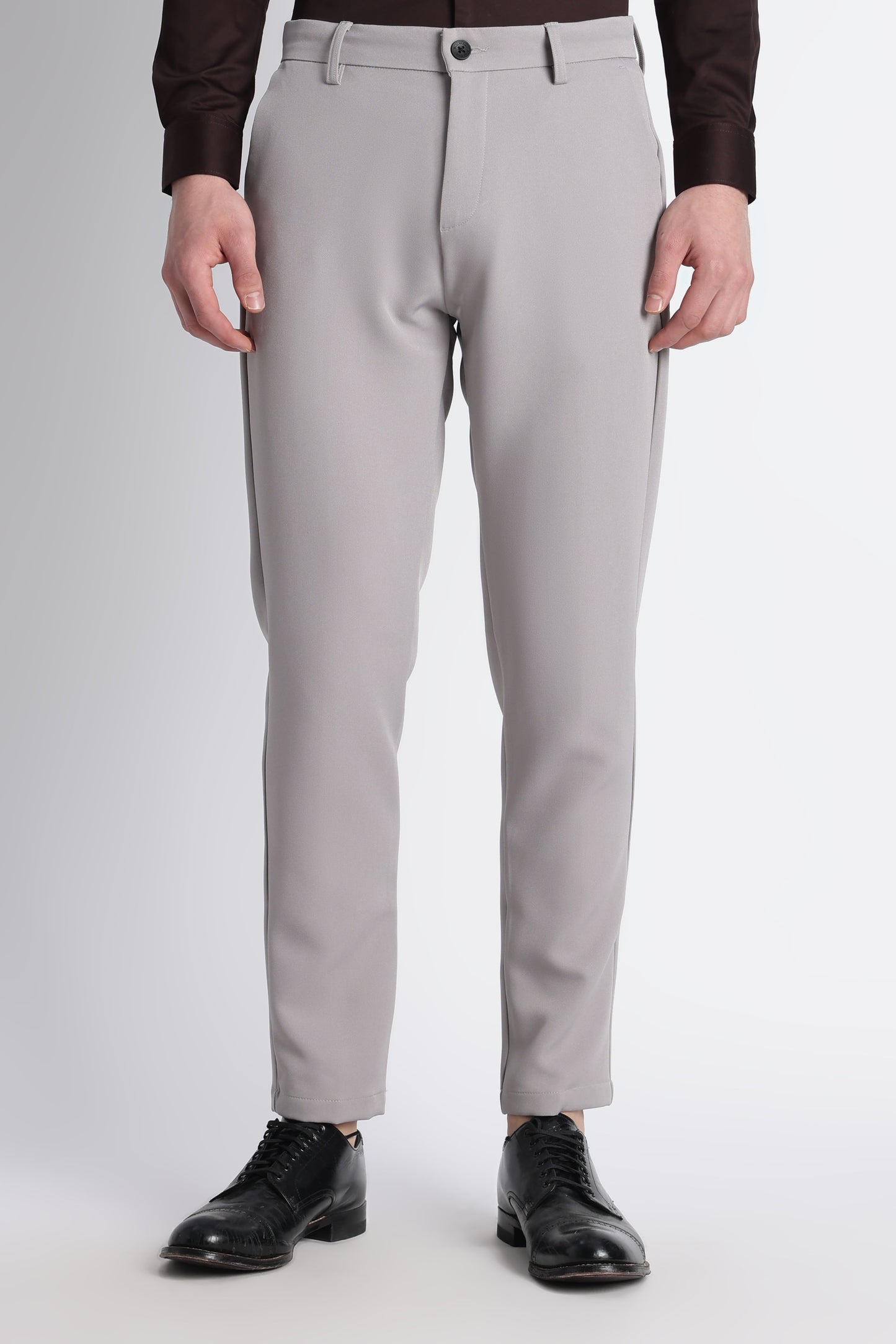 Modern Casual Trousers Grey