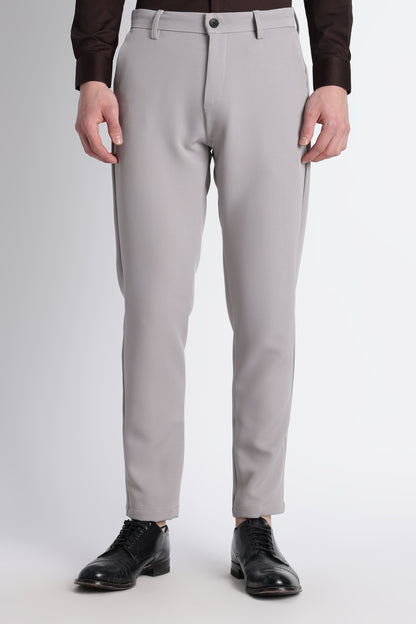 Modern Casual Trousers Grey