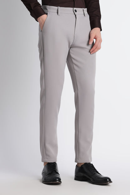 Modern Casual Trousers Grey