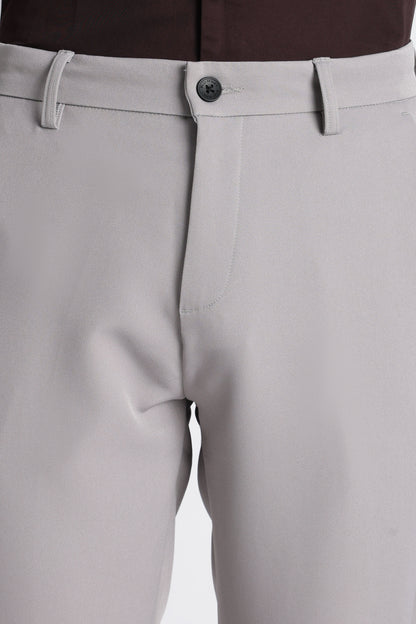 Modern Casual Trousers Grey