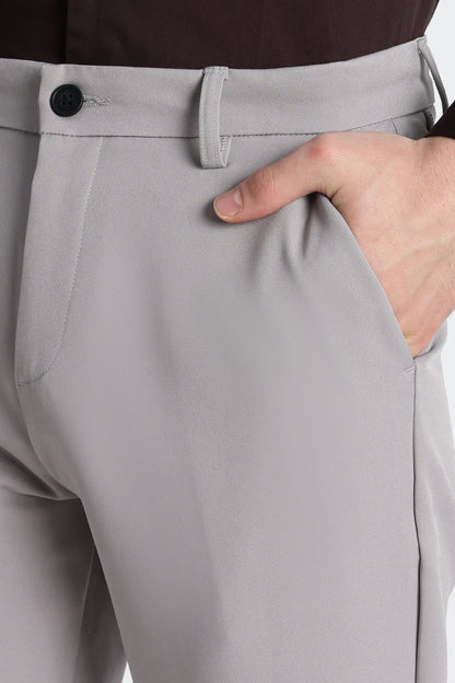 Modern Casual Trousers Grey
