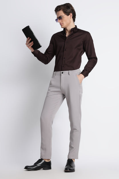 Modern Casual Trousers Grey