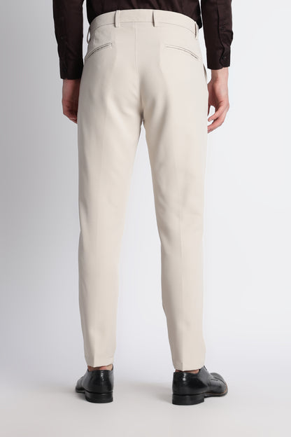 Modern Casual Trousers Cream