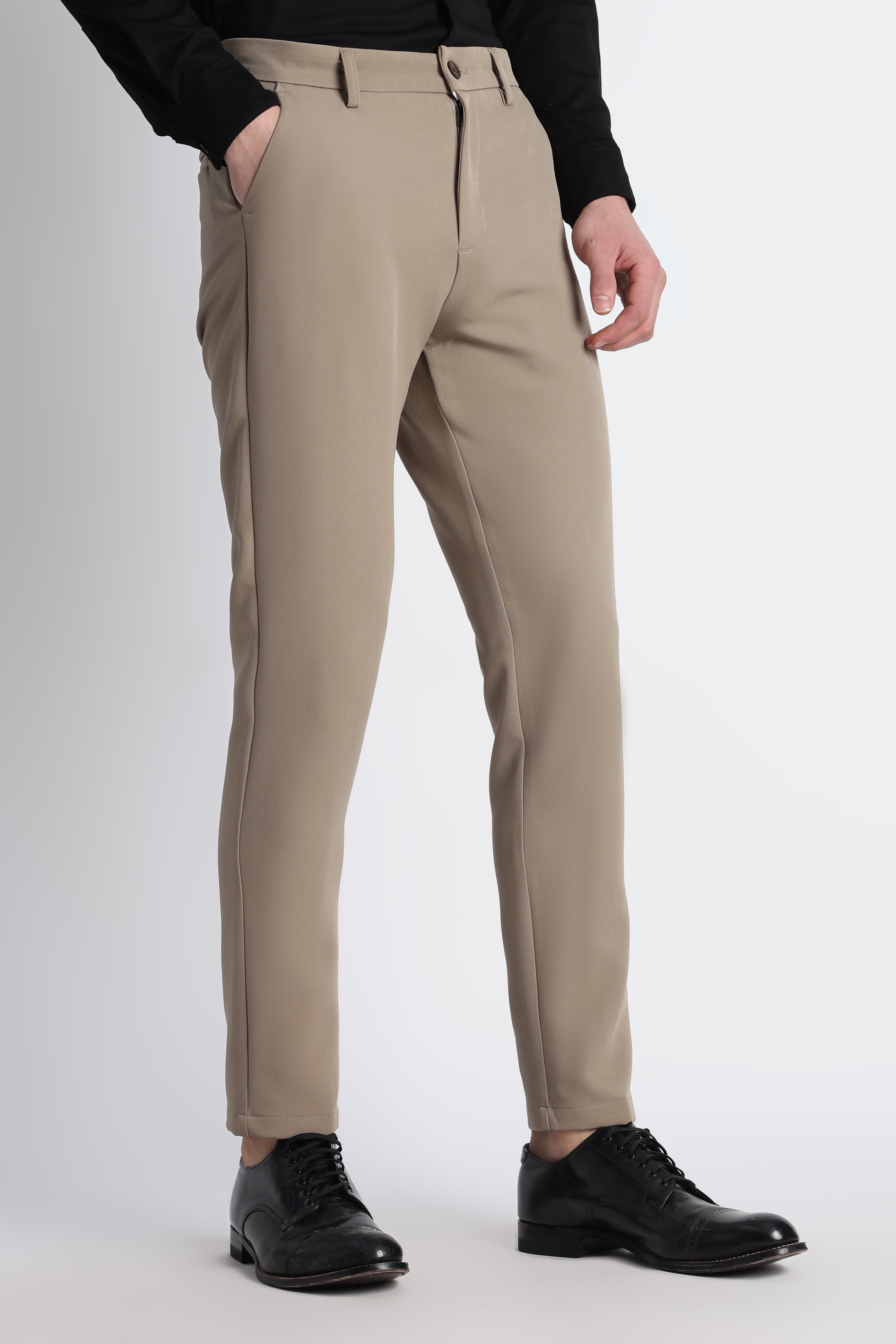 Modern Casual Trousers Olive