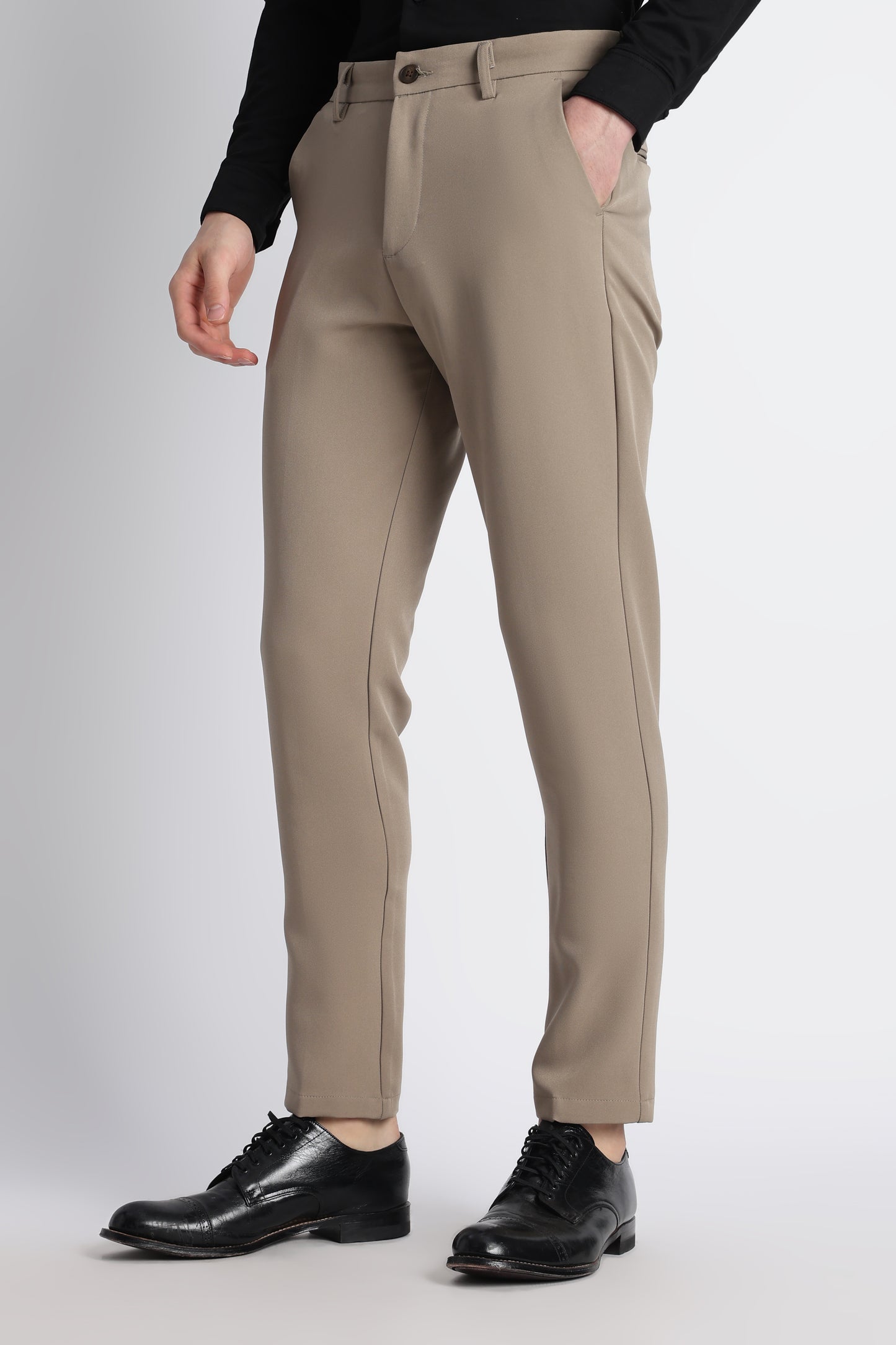 Modern Casual Trousers Olive