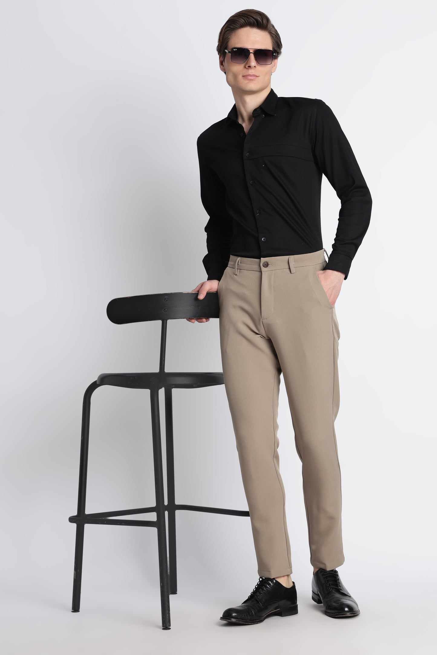 Modern Casual Trousers Olive