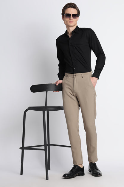 Modern Casual Trousers Olive