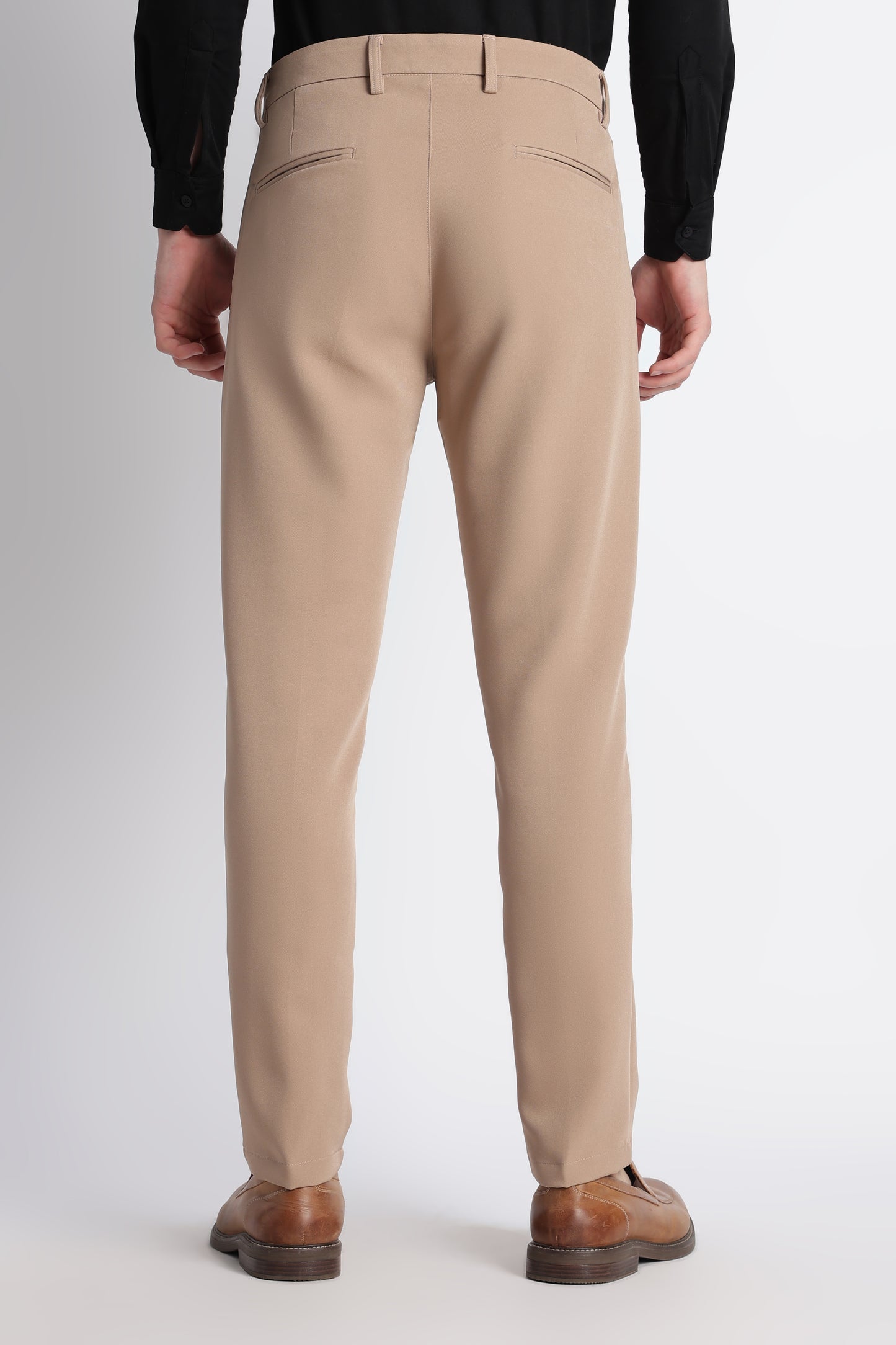 Modern Casual Trousers Beige