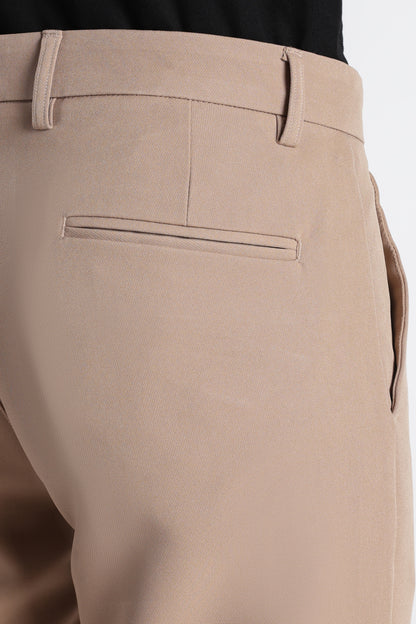 Modern Casual Trousers Beige