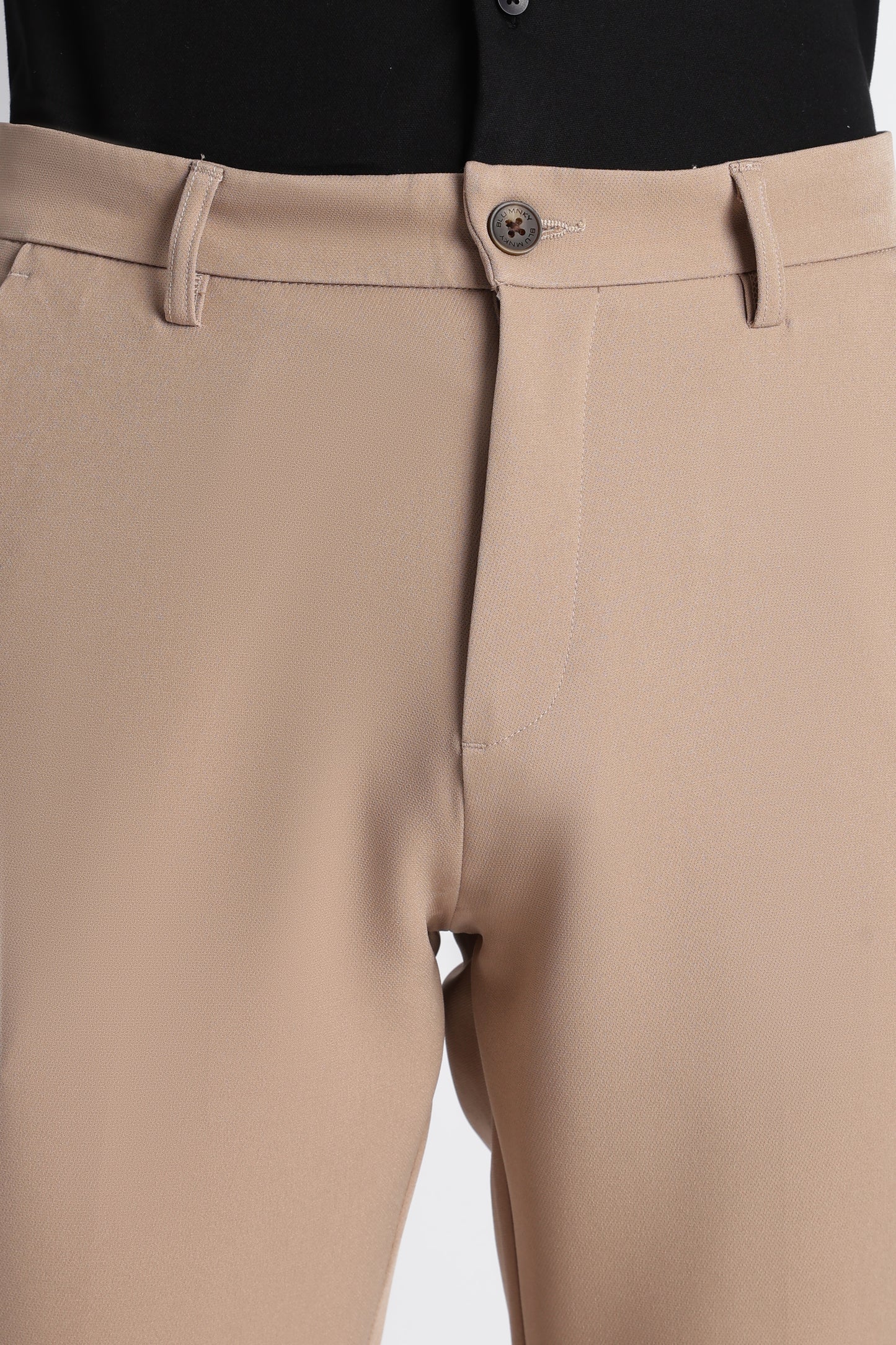 Modern Casual Trousers Beige