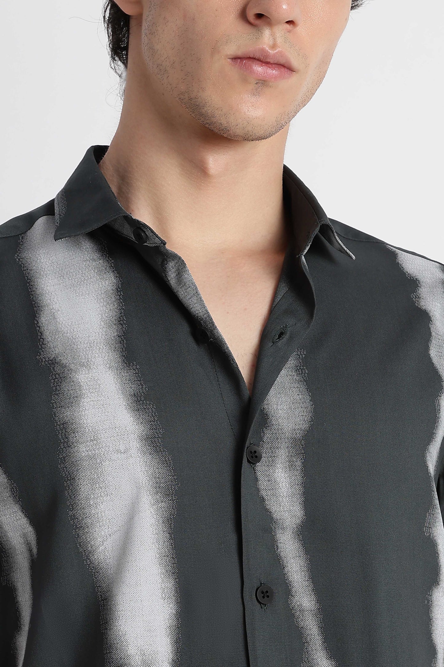Stylish Floral Printed Rayon Shirt Green