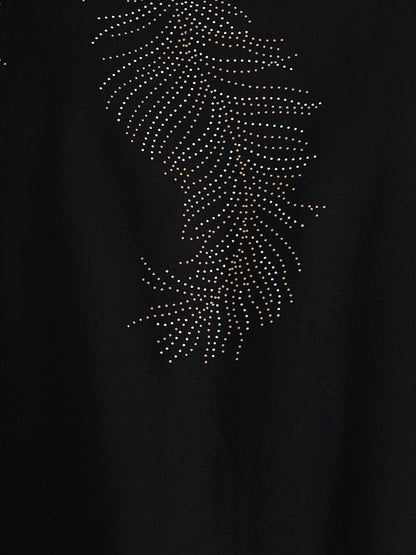 Stylish Floral Printed Rayon Shirt Black