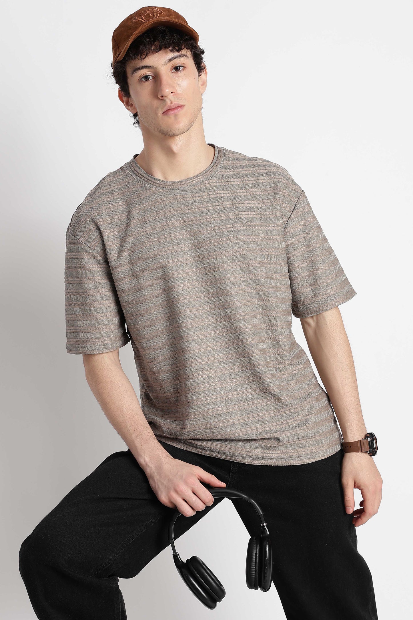 Comfortable Casual Wear T-shirt Dk Grey