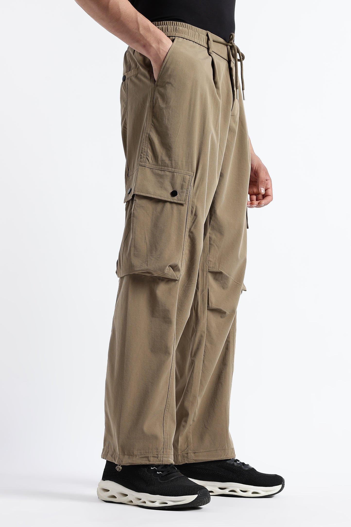 Classic Khaki Drawcord Cargo Pants