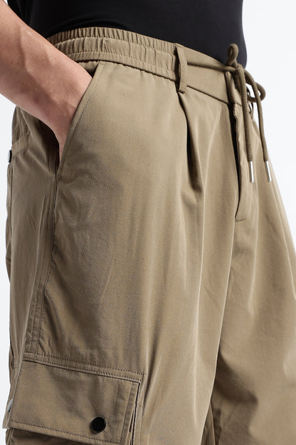 Classic Khaki Drawcord Cargo Pants