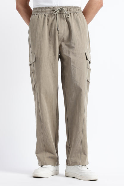 Relaxed Utility Cargo Pants Stone Grey