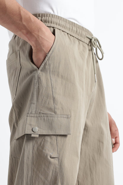 Relaxed Utility Cargo Pants Stone Grey