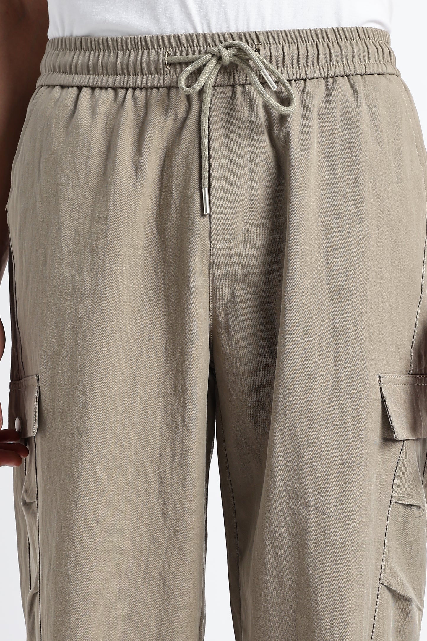 Relaxed Utility Cargo Pants Stone Grey