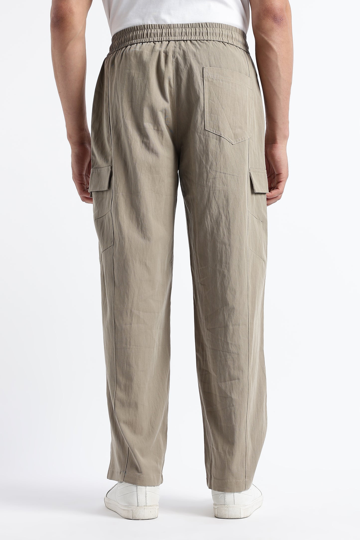 Relaxed Utility Cargo Pants Stone Grey