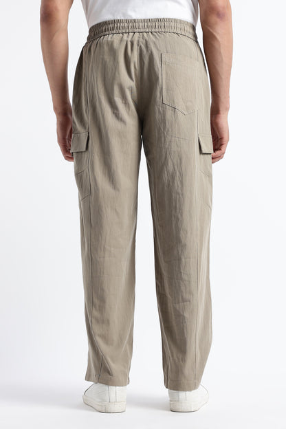 Relaxed Utility Cargo Pants Stone Grey