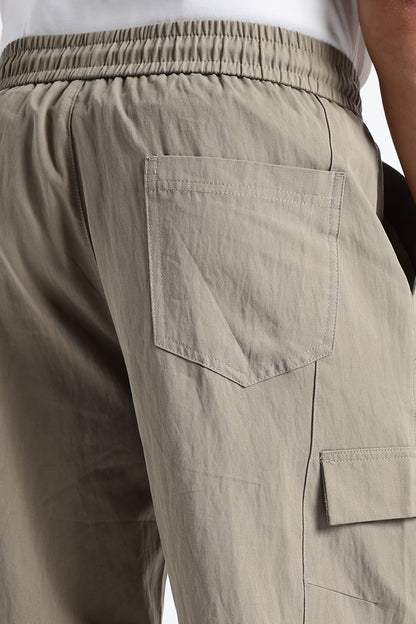 Relaxed Utility Cargo Pants Stone Grey