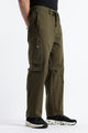 Drawstring Cargo Trousers Military Green