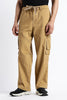 Brown Drawstring Cargo Trousers