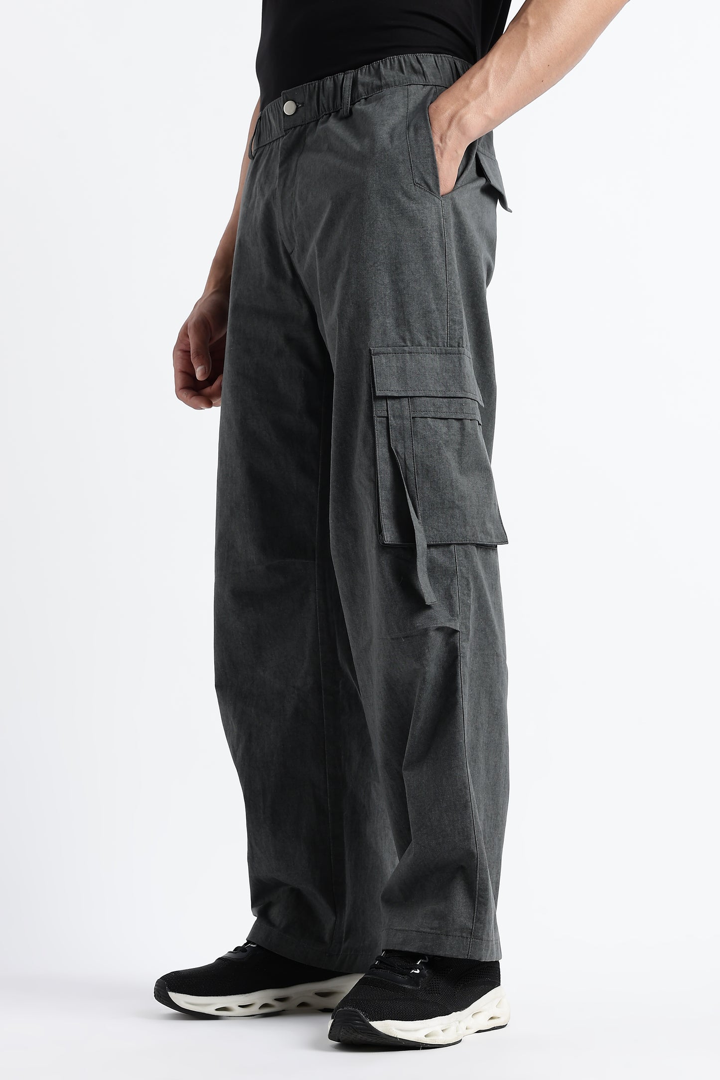 Urban Multi-Pocket Utility Bottoms Lt Grey